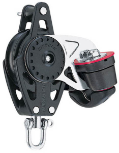 Harken Carbo Blok 57 mm enkelt, svirvel, hunsvot,