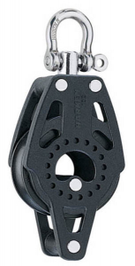 Harken Carbo Blok 40 mm enkelt, svirvel, hunsvot