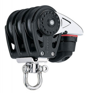 Harken Carbo Blok 40 mm tripel , svirvel , Cam-Cle