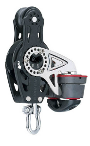 Harken Carbo Ratchet Blok 75 mm enkelt, violin, Ca