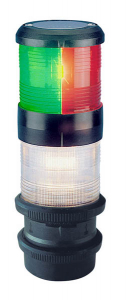 Aquasignal 40 anker/3farvet Sort 12V snapkobl.