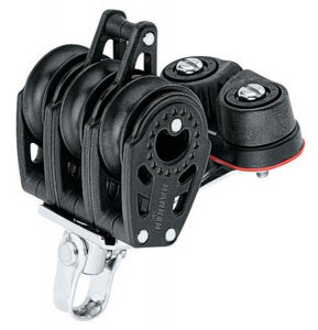 Harken Carbo Blok 29 mm tripel, hunsvot, Carbo-Cam