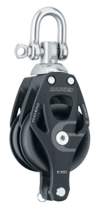 Harken Element blok 60 mm dobbelt m. svirvel og Ca